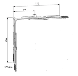 Angle Drive for Vertical to Horizontal Motion Transfer with Stainless Springs 250846