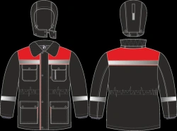 Winter Suit Titan-Ultra, Black/Red, Art. 87490436