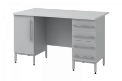 High Wall-Mounted Table with Support Columns SPT