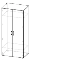 Wardrobe for Outerwear Storage, Model SHK 2 PN