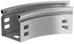 Smooth 45-Degree Turn for Cable Trays CPG01-0-45-050-050 ESCA 50x50mm