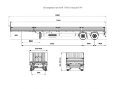 Tonar Model 9788 Cargo Semi-Trailer with Tonar Axles 90422, 90424, 90431