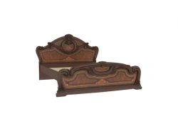 Classic Wooden Bed 1600 with Walnut Frame - Model LD.637150.000