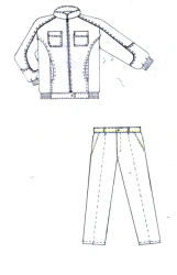 Men's Protective Suit (Jacket and Pants) for Industrial Use