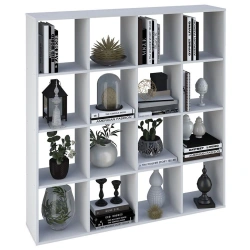 Polini Home Smart Cubic Shelf 16 Sections, White, Model 0001695.9