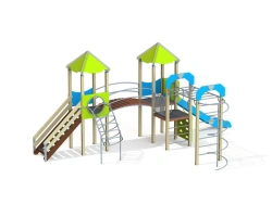 Children's Play Complex with Towers and Climbing Wall - DIC 3.211