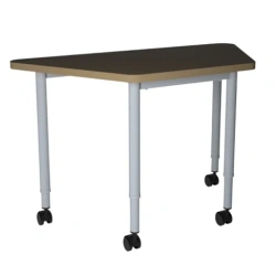 Trapezoidal Student Desk with Metal Frame