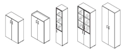 Office Wooden Cabinet Furniture Set "Line