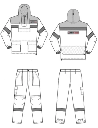 Men's Protective Suit with Jacket, Pants, and Mosquito Netting