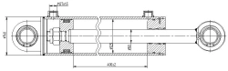 Hydraulic Cylinder 1145.00.00.00 (125x50-400 mm) 16 MPa