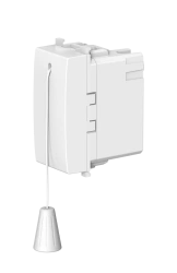 CADUCEUS ALING Experience 16A Hidden Switch with Cord, 250V, 1M, White, Art. 72117.0