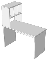 Universal Medical Table with Shelf, Model 106-008-1, 1200x600x1350mm