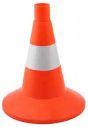 320mm Flexible Signal Cone with 1 White Reflective Stripe - KS-1.6