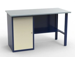 SV-1T.01.00.14.SO Single Pedestal Workbench with Galvanized Top