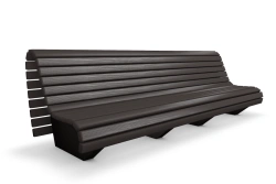 Closed Park Bench 3m