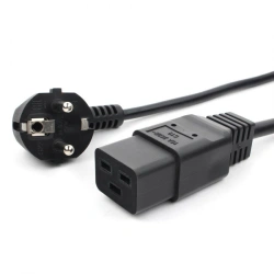 3-Core Power Cable PVS-AP 3*1.5 S22C19-250-16-1.8, Black, 1.8m