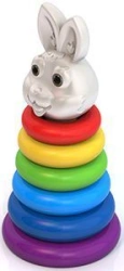 Rabbit Stacking Toy - Colorful Pyramid for Kids