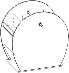 Sports Equipment Cart, Round - Model TDI Ki