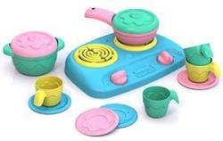 Skoda Play Kitchen Set (Stove + Pot + Frying Pan + 2 Lids + 4 Bowls + 4 Saucers)