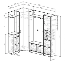 Stylish Hallway Cabinet "Olivia ZDRP-2