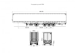 Tonar 97884 Cargo Semi-Trailer with Tent, Axles Model 90422, 90431