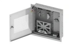 Built-in Telecommunications Cabinet with Transparent Door SHT-NSs 4+3 Patch Cord, Splitter 1x4 SSD