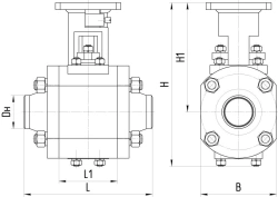 Steel Ball Valve for Sealing and Connection - AТЭК.491284.540