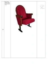 Orpheus Armchair for Public Spaces, Size 550x740x980mm