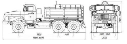 Food Liquid Transport Tank Truck AЦВ 4680K4-20 on Ural Chassis