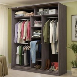 Clothing Storage Cabinet for Hanging and Folded Clothes