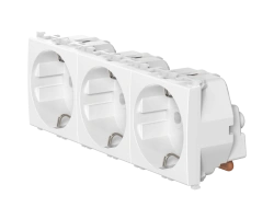 CADUCEUS ALING Experience Triple Socket with Grounding, 3x16A, 250V, White, Art. 74113.0