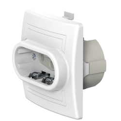 Caduceus Aling Prestige Hidden Installation Three-Pole Socket 16A 440V, White, Art. 602.00