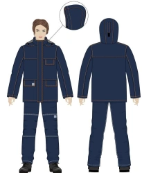 Women's Protective Jacket against Thermal Risks and Water for Arc Flash Safety