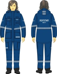 Women's Protective Jacket for Thermal Arc Risks in Gazprom Style