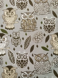 Owl Pattern Jacquard Upholstery Fabric Art. 300548