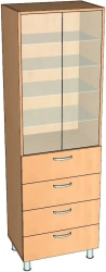 Wooden Storage Cabinet for Retail Enterprises