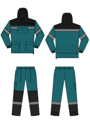 Men's Protective Suit (Jacket and Pants) for Industrial Use