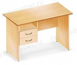 Writing Desk with One Pedestal (2 Drawers and Niche)