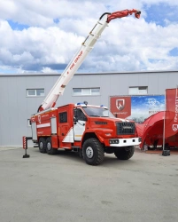 Firefighting Foam Vehicle with Mast APTM-(6.0-7.0)-?-?, Type 5881U, Modification 5881U0, Ural-4320-6951-70/72