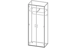 Clothing Cabinet with Double Doors - Bureaucrat Series