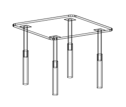 Children's Table with Metal Frame for Dining and Activities