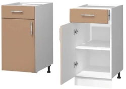 Combined Kitchen Cabinet Table for Storage and Preparation