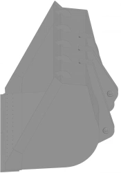 Lightweight Bucket for Loading Light Materials - 3.5 m³ for Jingong JGM738K