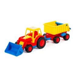 Compact and Stylish Tractor Loader with Trailer for Kids Bazik Model 9623