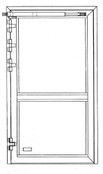 Waterproof Aluminum Pressed Profile Doors for Vessels
