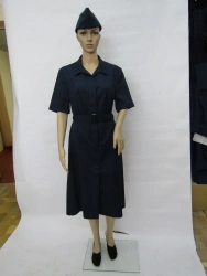 Women's Summer Dress for Penal Institutions Staff in Grey-Blue Polyester Viscose 1616