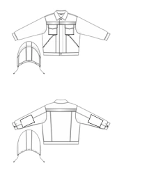 Summer Work Suit with Jacket and Pants in Blue and Yellow Accent TST-5404M