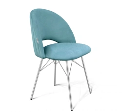 Comfortable Microvelvet Chair with Reliable Metal Support - SHT-ST34-1/S64