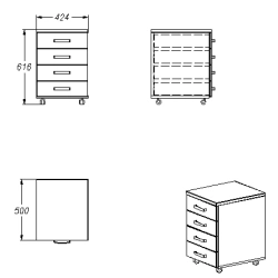 Bathroom Storage Cabinet KMD.1 for Toiletries and Cosmetics
