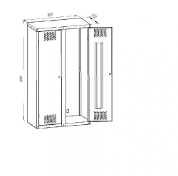 Metal Storage Cabinet for Gas Equipment, Model SHR-SB-2